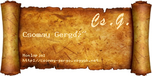 Csomay Gergő névjegykártya