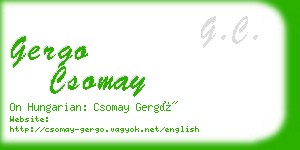 gergo csomay business card